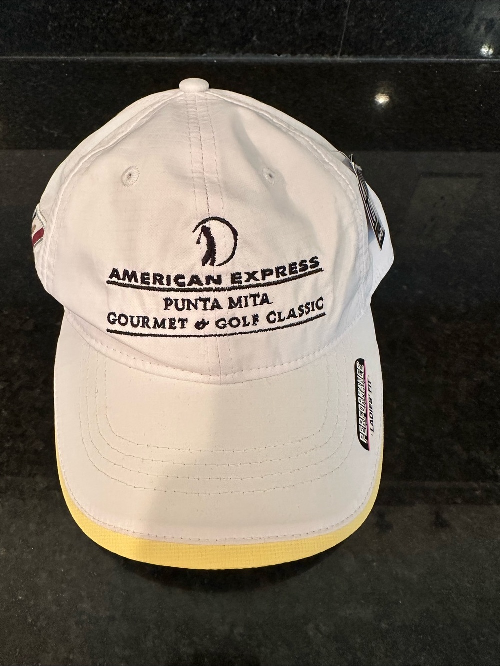 American Express White & Yellow Punta Mita Golf Classic Baseball Cap